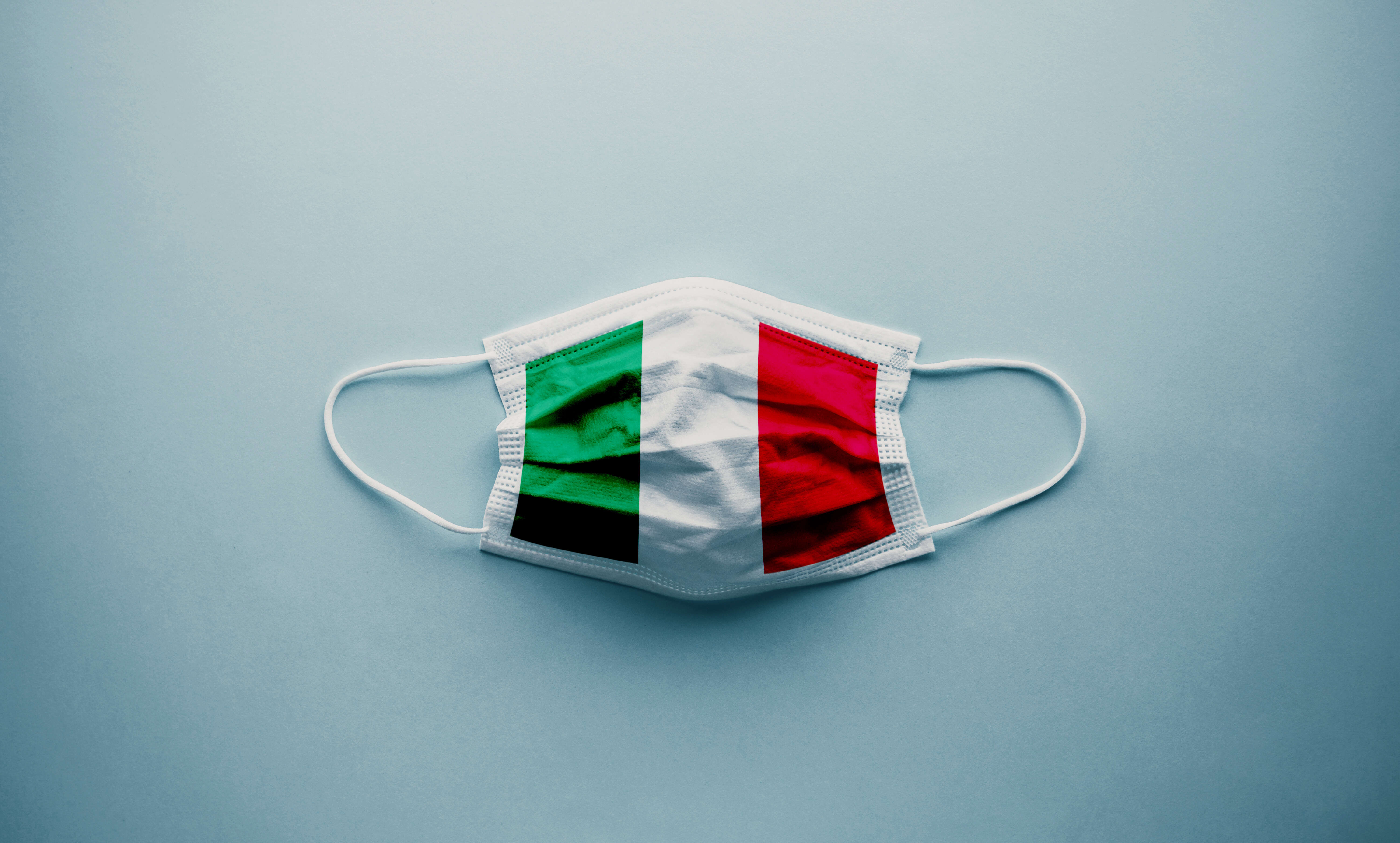 Mascherina bandiera italiana 